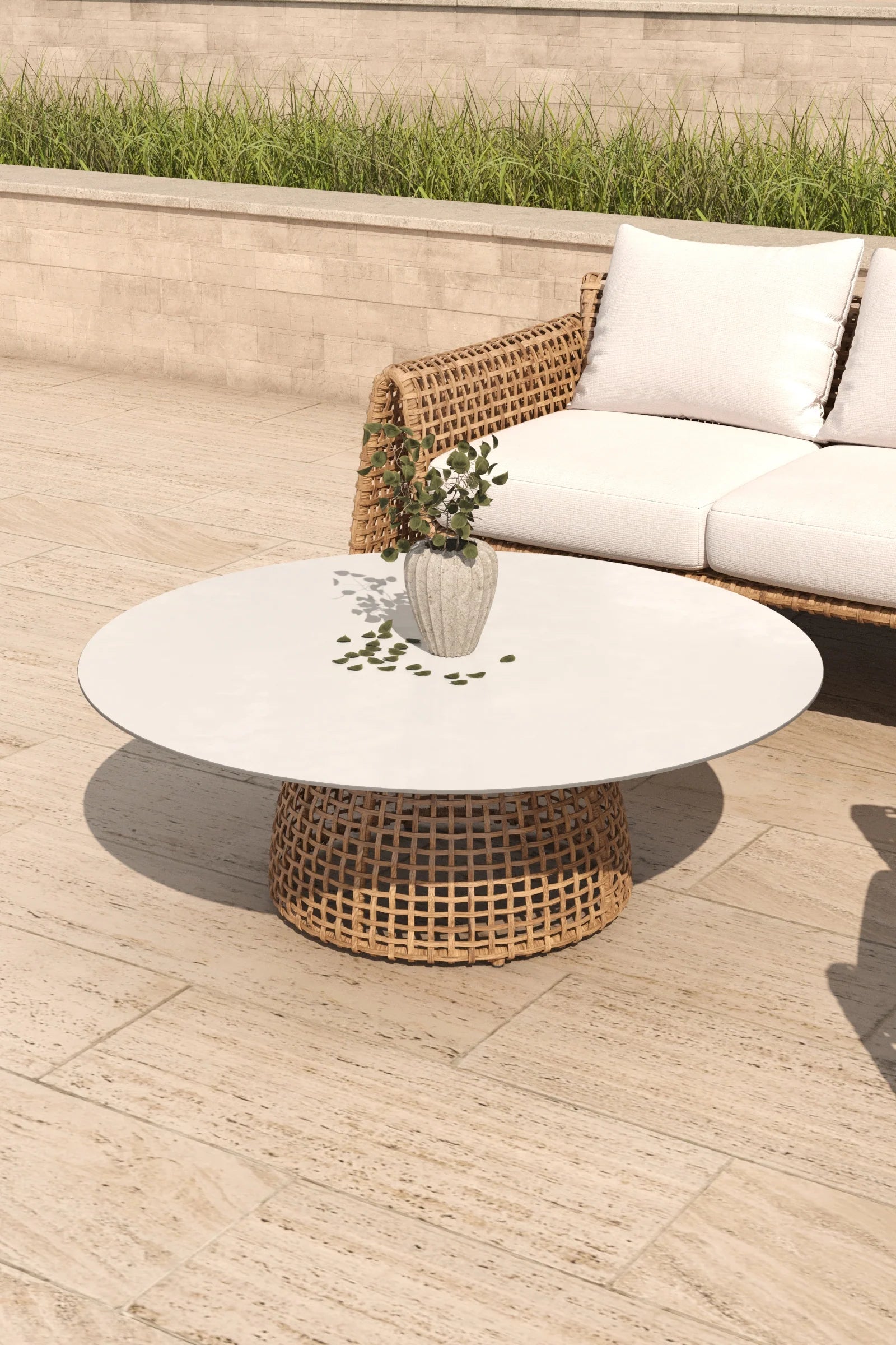 Outdoor Lounge Set Honey Brown 3-Piece, Patio Seating