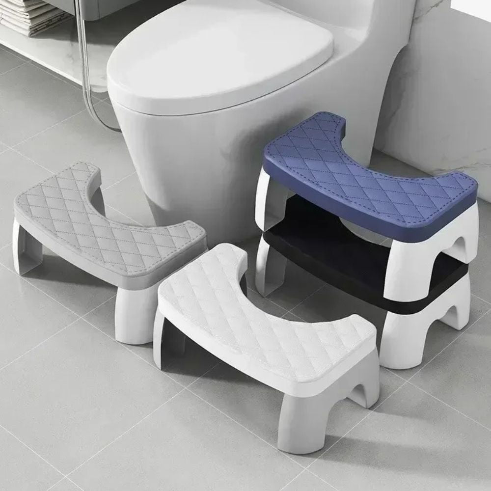 Toilet Posture Stool with Anti-Slip Grip and Adjustable Height
