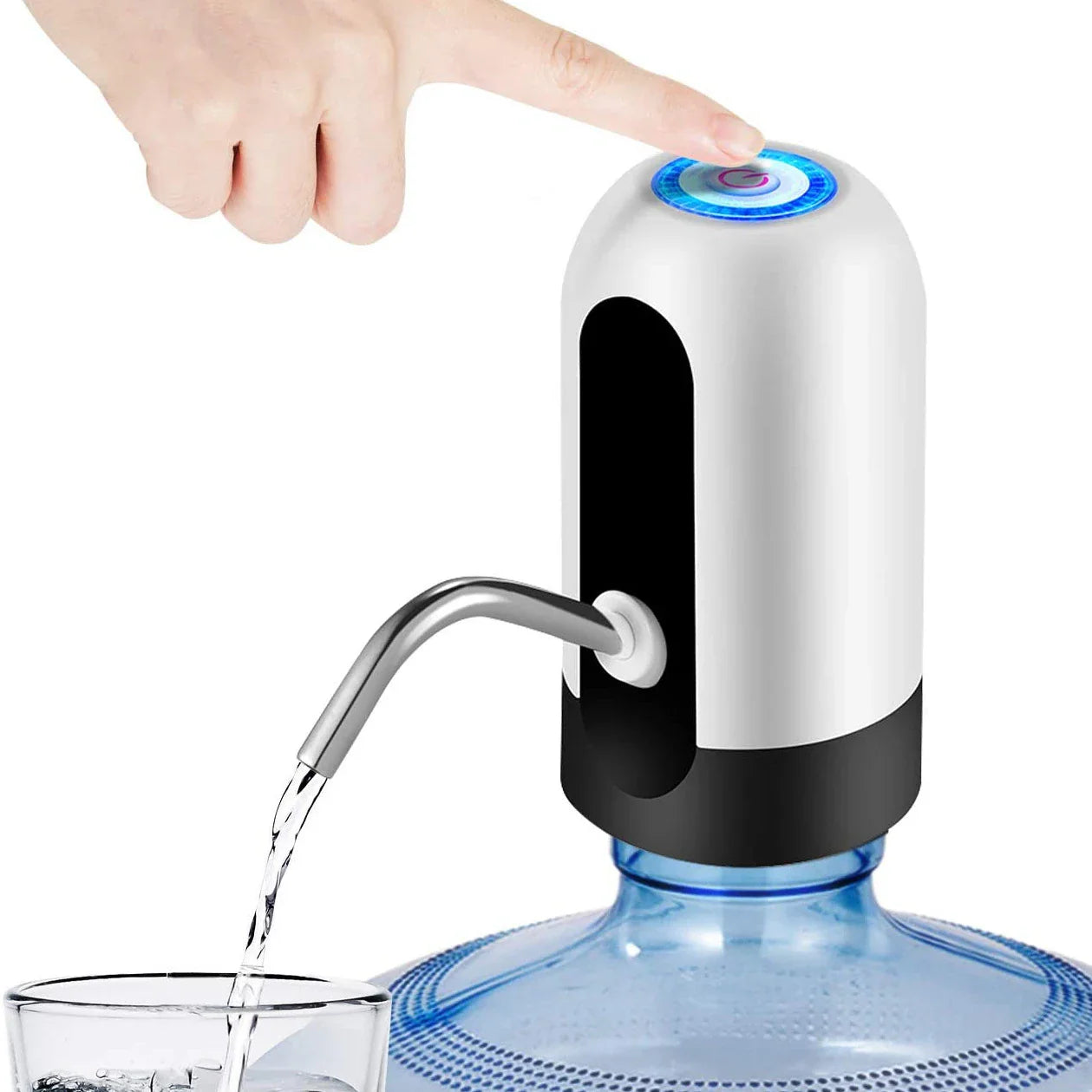 Electric Water Pump Dispenser with USB Rechargeable Battery and Stainless Steel Components