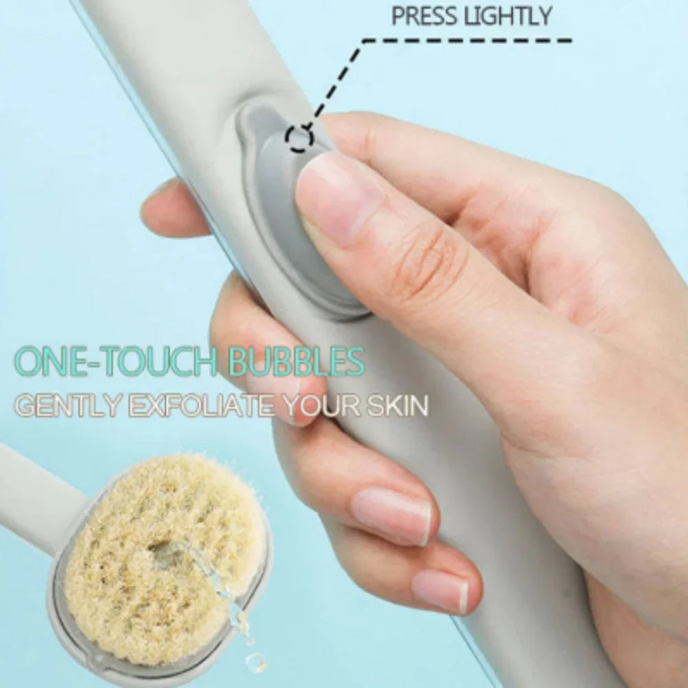 Back Scrubber Brush with Soap Dispenser and Extended Handle