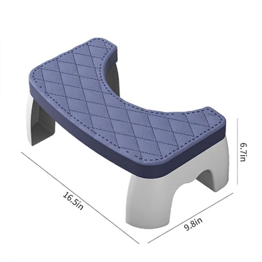 Toilet Posture Stool with Anti-Slip Grip and Adjustable Height
