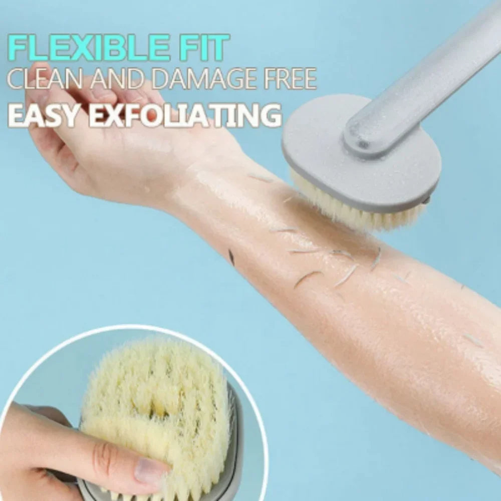 Back Scrubber Brush with Soap Dispenser and Extended Handle