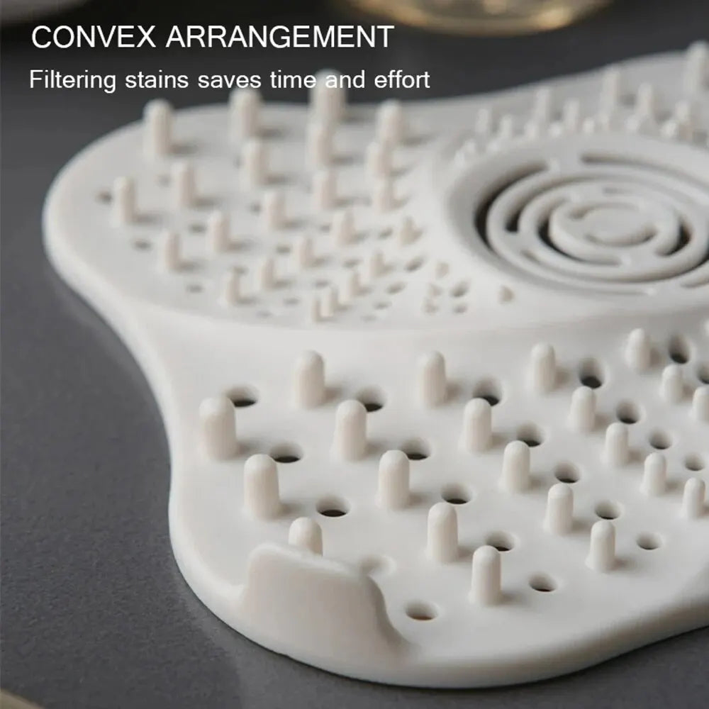 Spiral Drain Hair Catcher with TPR Rubber and Suction Cup Attachment