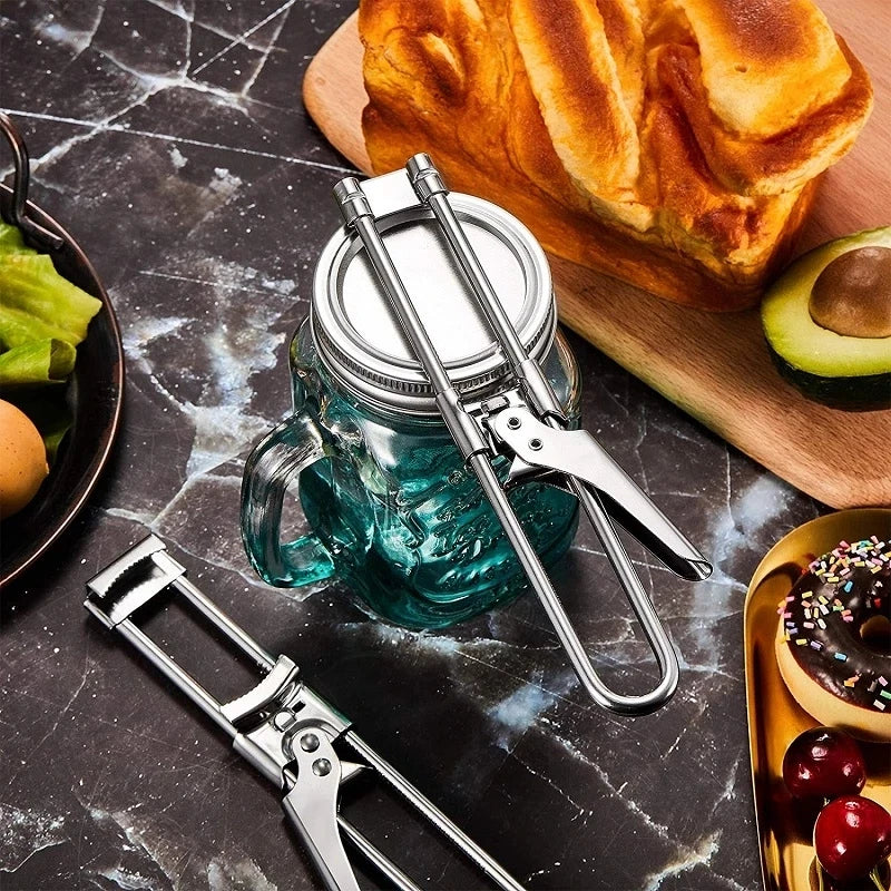 Adjustable Jar Opener with Lever Handle for 0.2 to 4.41 Inch Lids