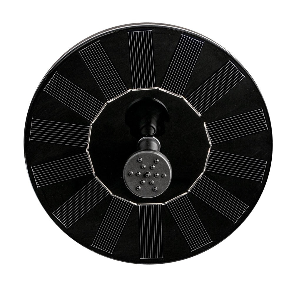 Solar Water Fountain Pump with Interchangeable Spray Nozzles and Floating Design