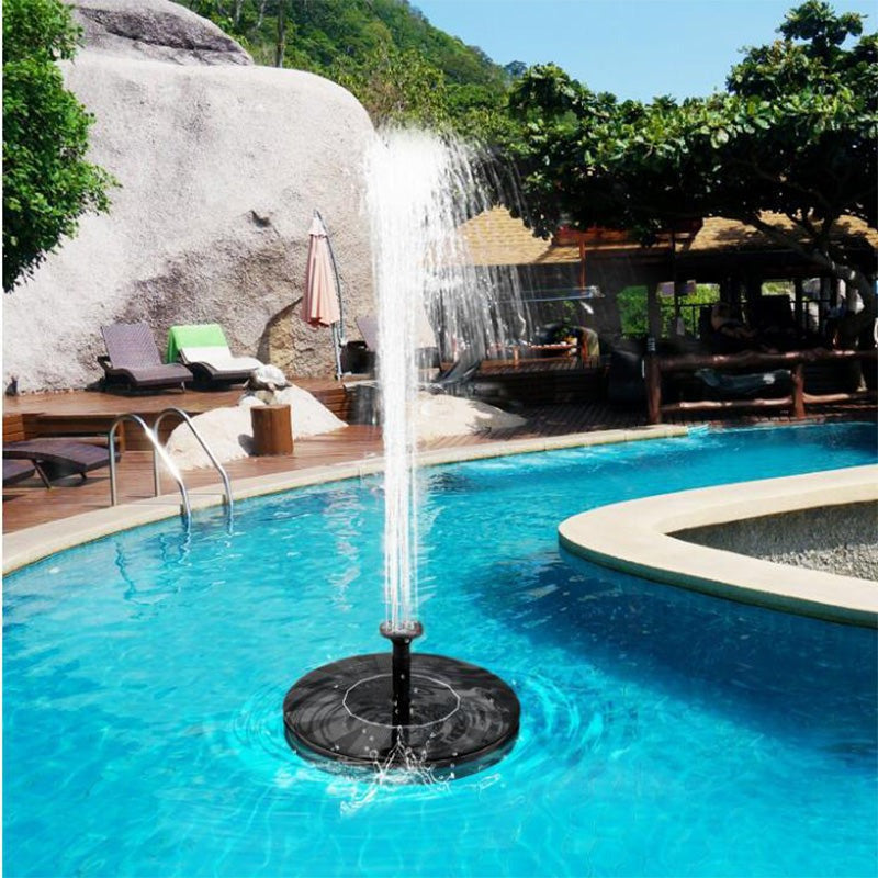 Solar Water Fountain Pump with Interchangeable Spray Nozzles and Floating Design