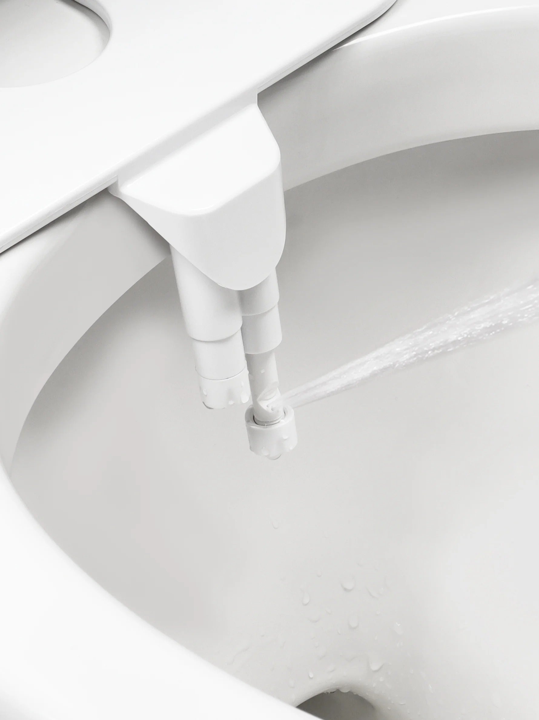 Bidet Attachment with Dual Retractable Nozzles and Adjustable Water Pressure, Memory Settings