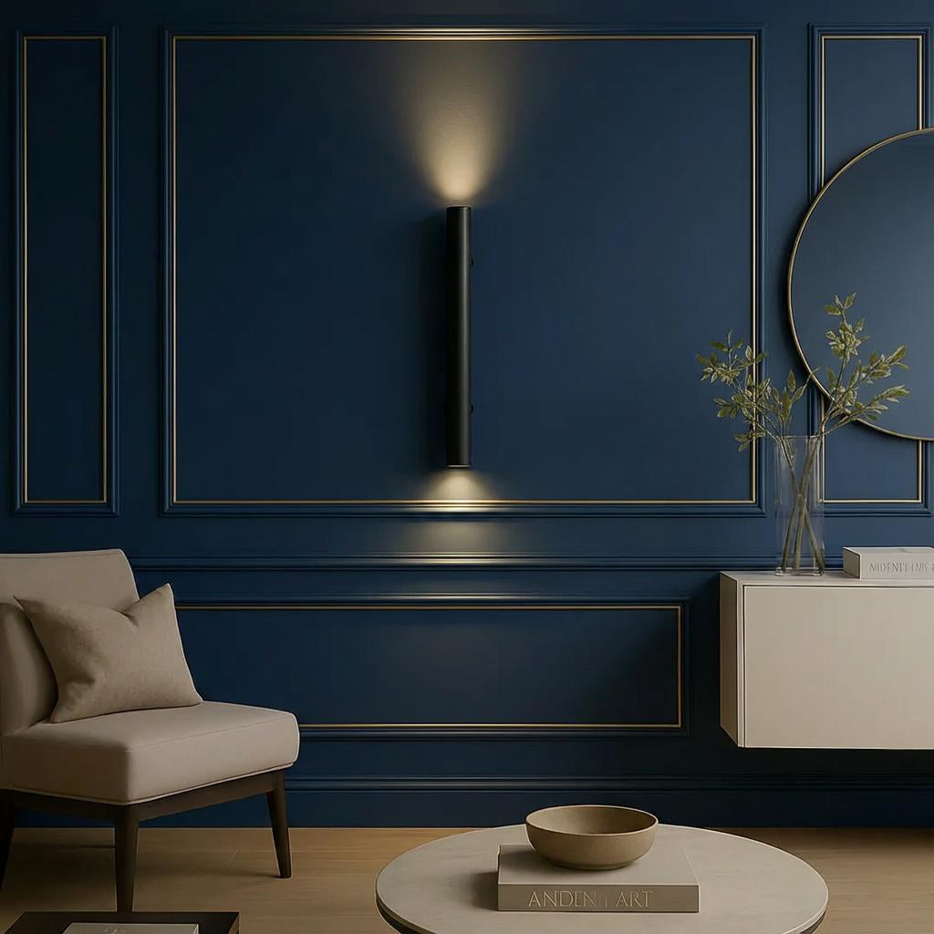 Wall Light Modern Pillar Design, Vertical Accent, Ambient Lighting