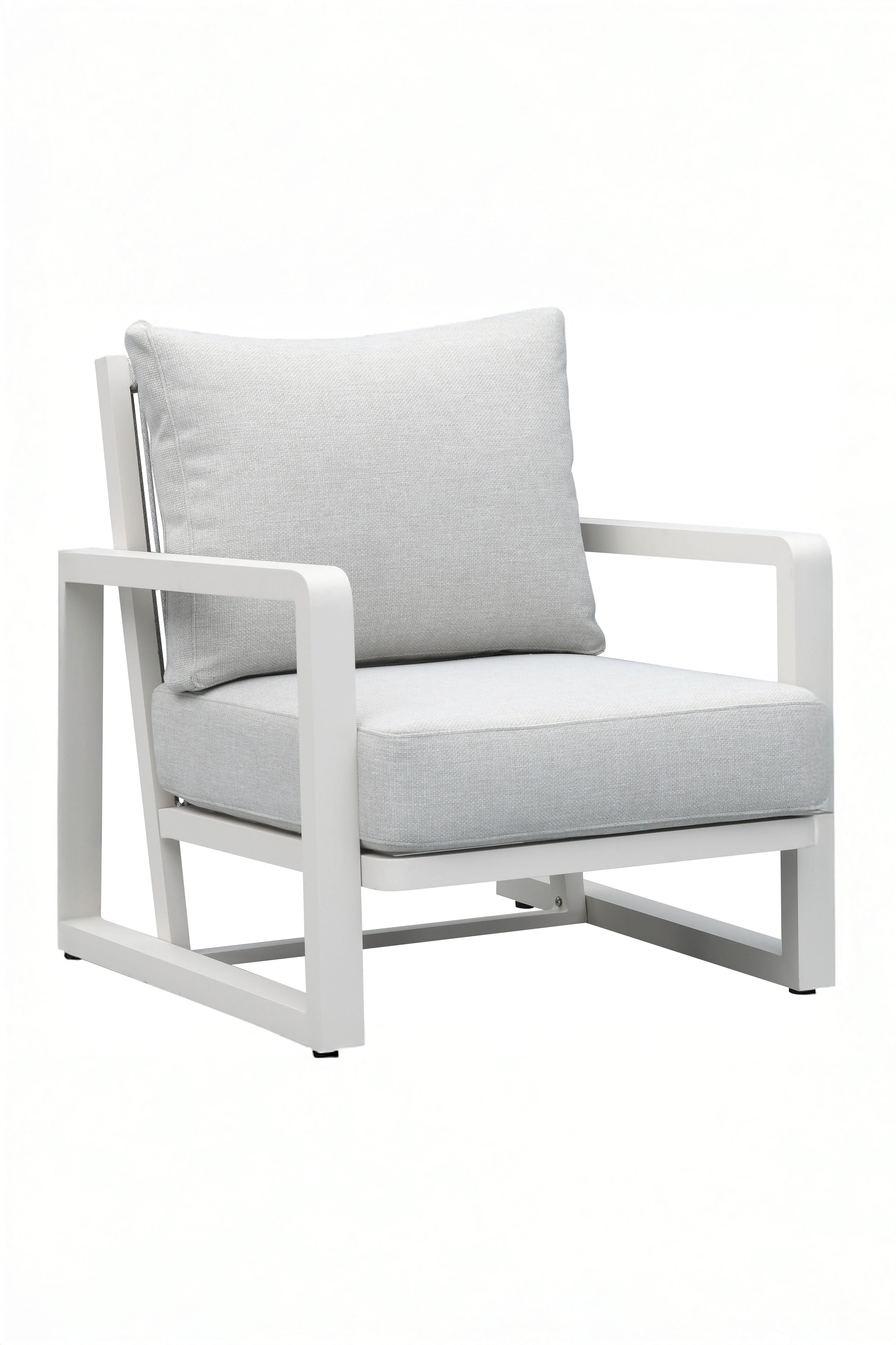 Outdoor Lounge Set Ash White 3-Piece, Patio Seating