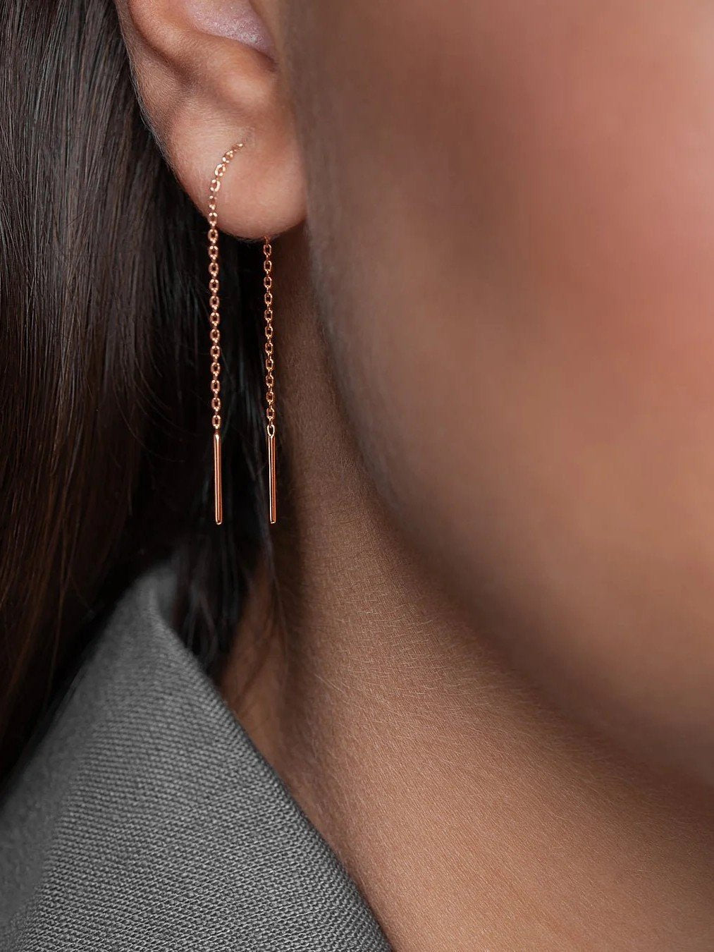 Marjin Ear Thread Earrings - 925 Sterling Silver9 cmAesthetic JewelryALLLunai Jewelry