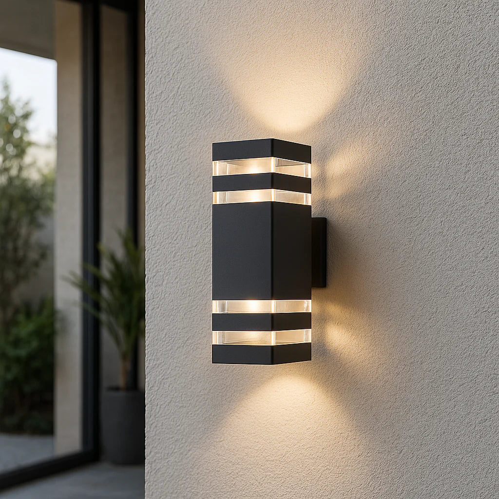 Outdoor Wall Lamp Minimalist 2-Way Aluminum, Exterior Lighting