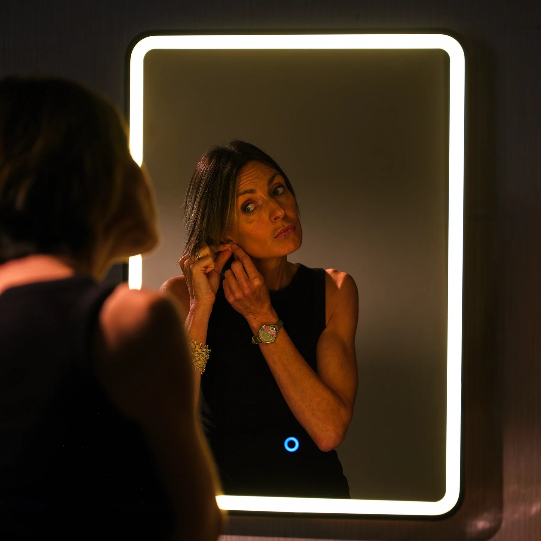 Rectangle LED Mirror, Adjustable Lighting, Bathroom Vanity