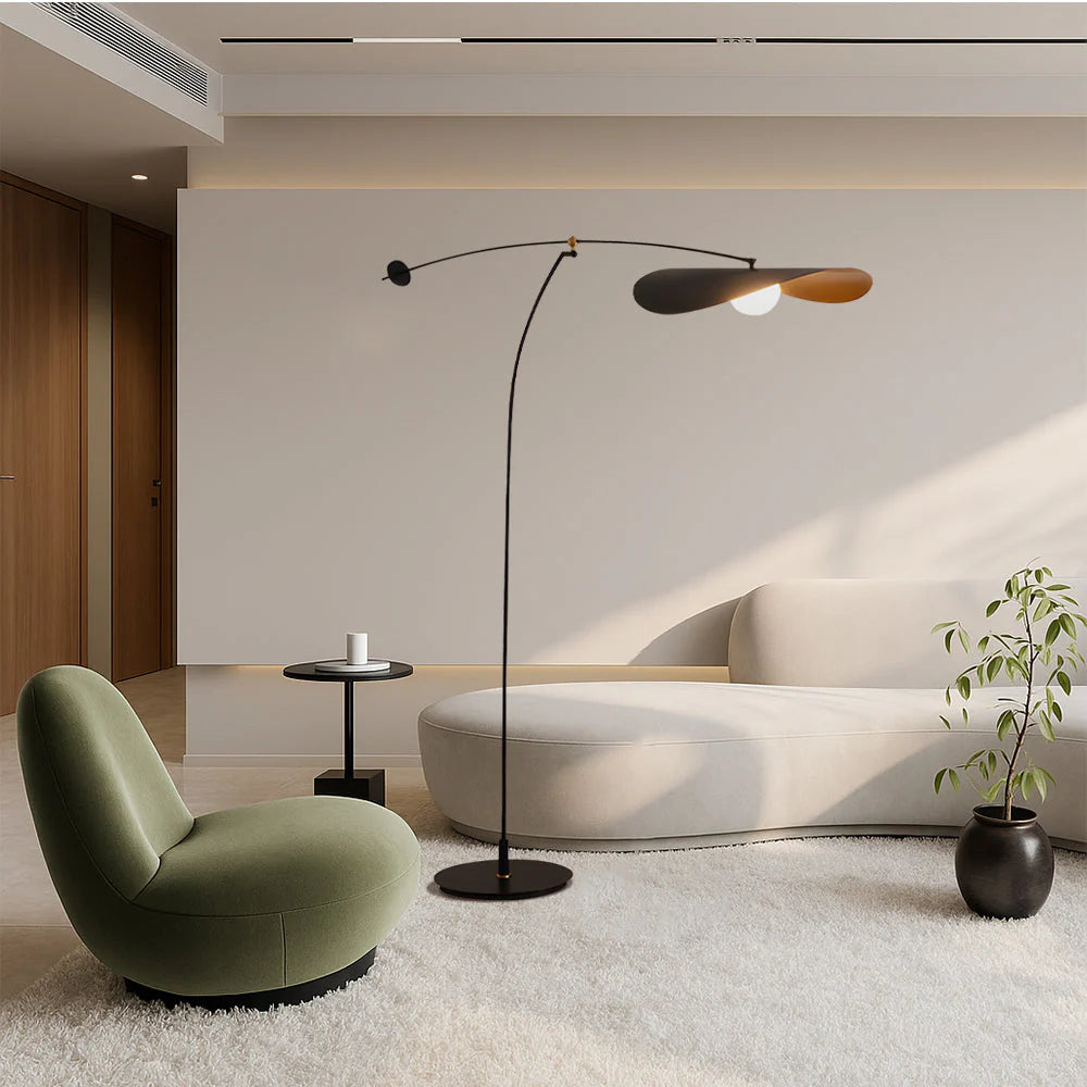 Modern Floor Lamp, Japanese Bamboo-Inspired Design, Living Room Lighting