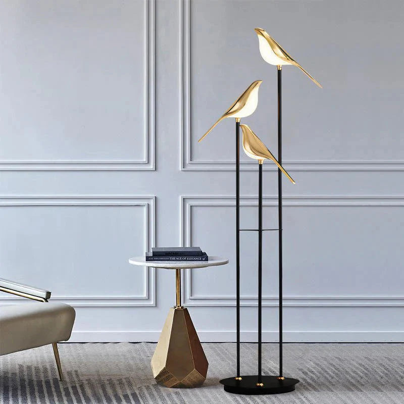 Sculptural Floor Lamp, Acrylic & Aluminum, Ambient Lighting