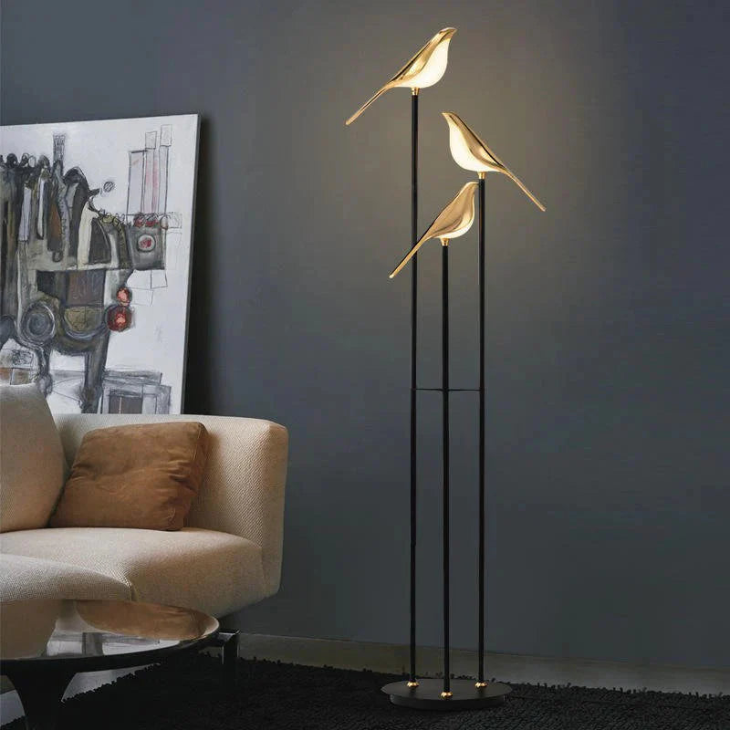 Sculptural Floor Lamp, Acrylic & Aluminum, Ambient Lighting