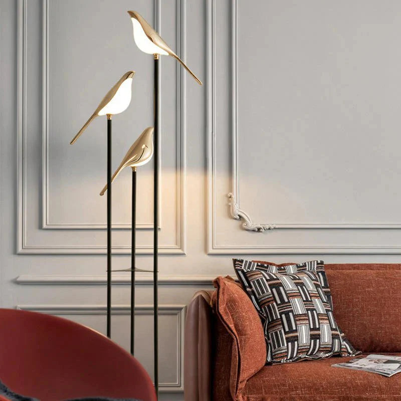 Sculptural Floor Lamp, Acrylic & Aluminum, Ambient Lighting