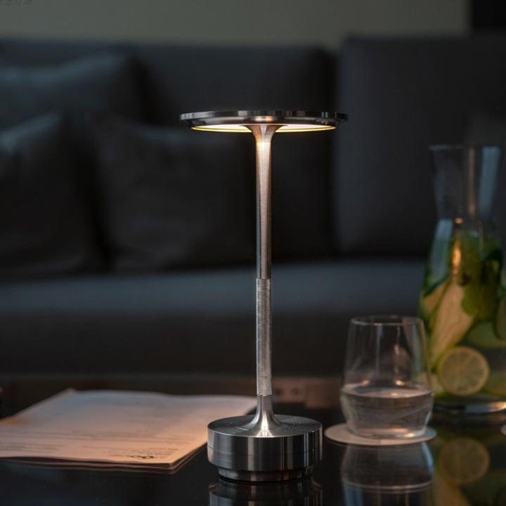 Touch Control Desk Lamp with Four Brightness Levels and Metal Construction, IP66 Rated