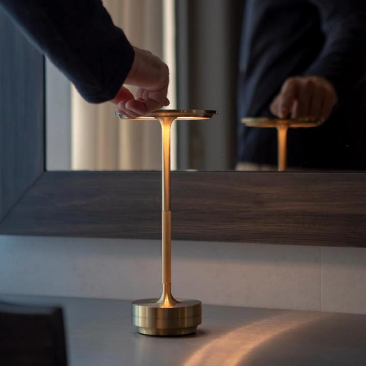 Touch Control Desk Lamp with Four Brightness Levels and Metal Construction, IP66 Rated