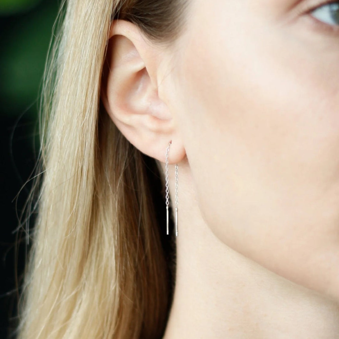 Delicate Chain Link Earrings with Fine Silver and Gold Plated Options