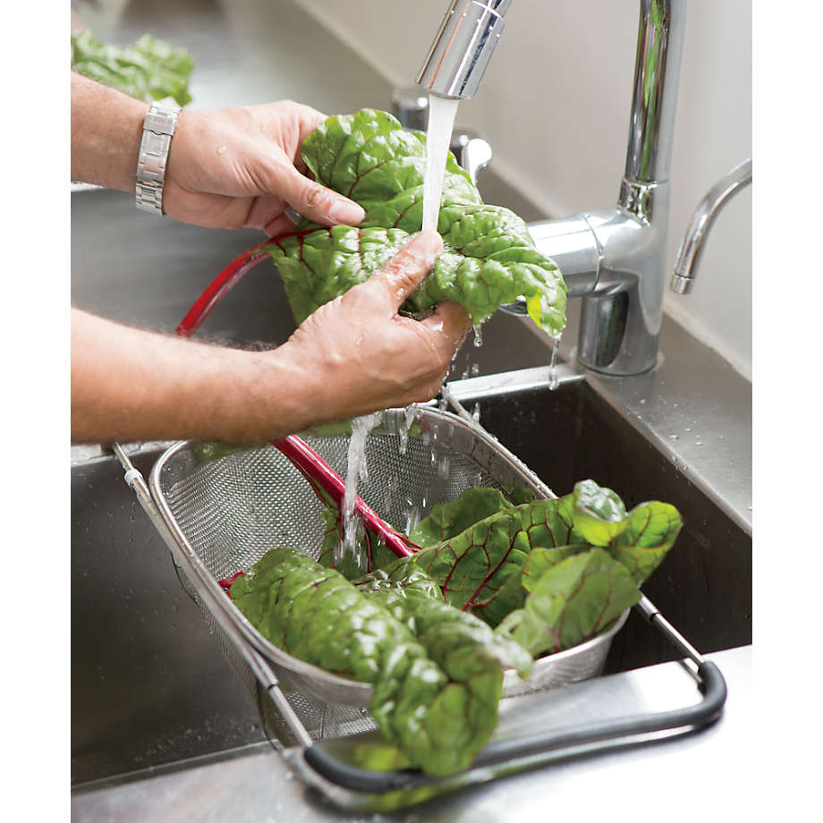 Over-The-Sink Mesh Colander Rectangular, Sink Draining