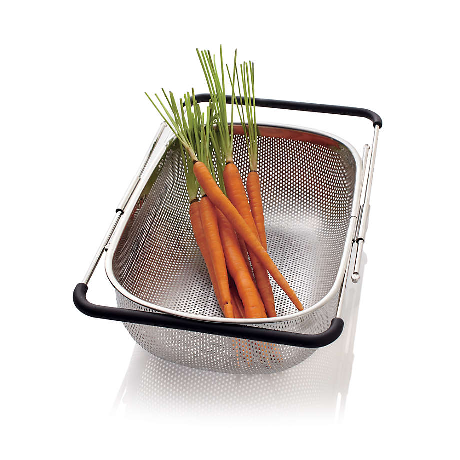 Over-The-Sink Mesh Colander Rectangular, Sink Draining