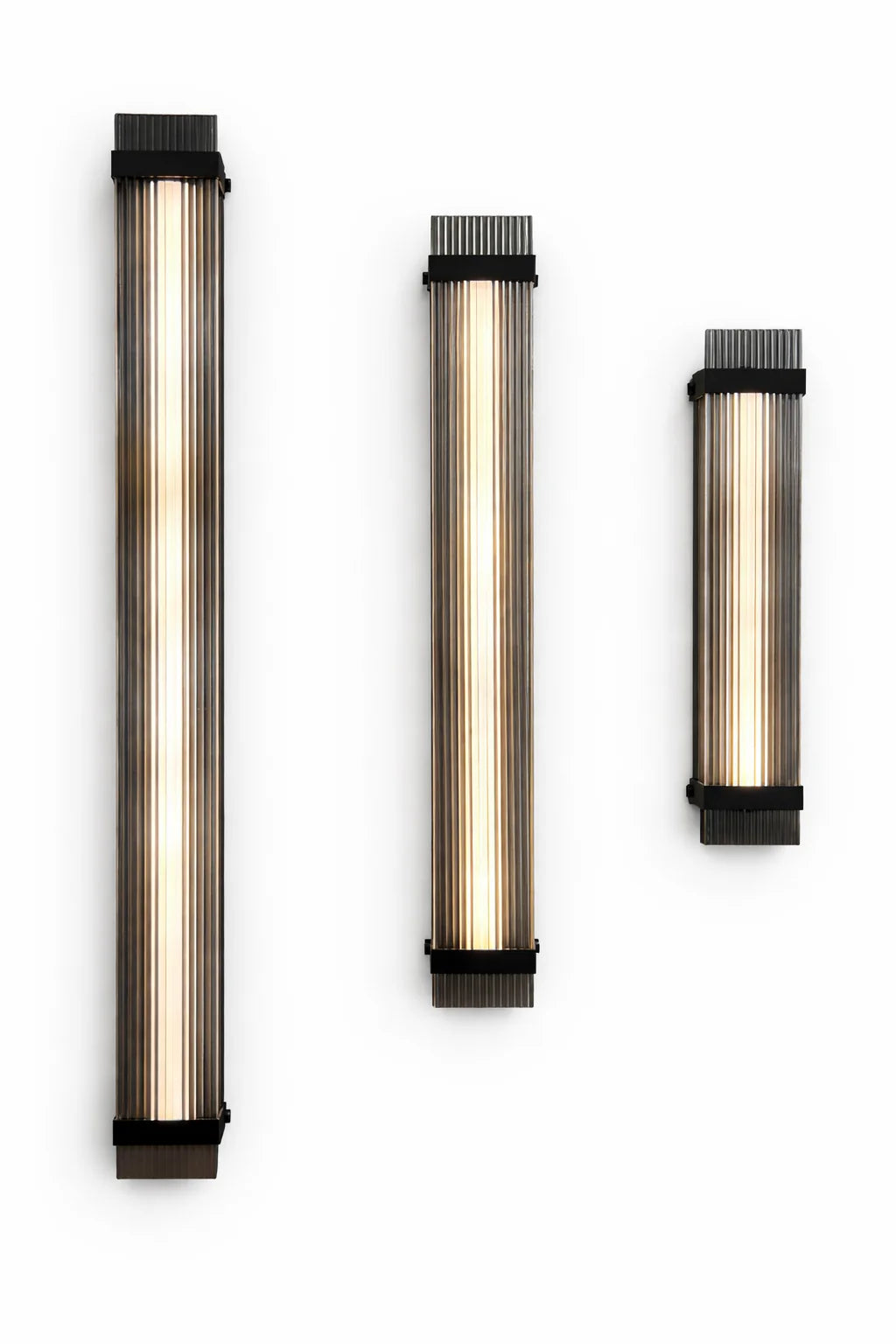 Ribbed Glass Wall Light, Soft Ambient Glow, Indoor Use