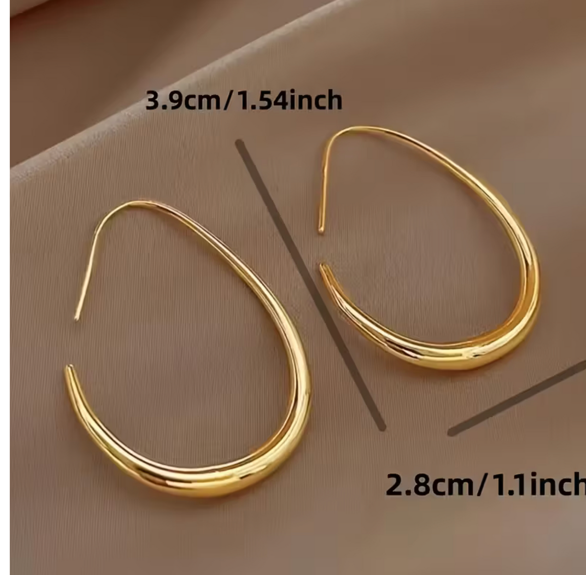 Teardrop Hoop Earrings with Vintage Design and Alloy Construction for Formal Events