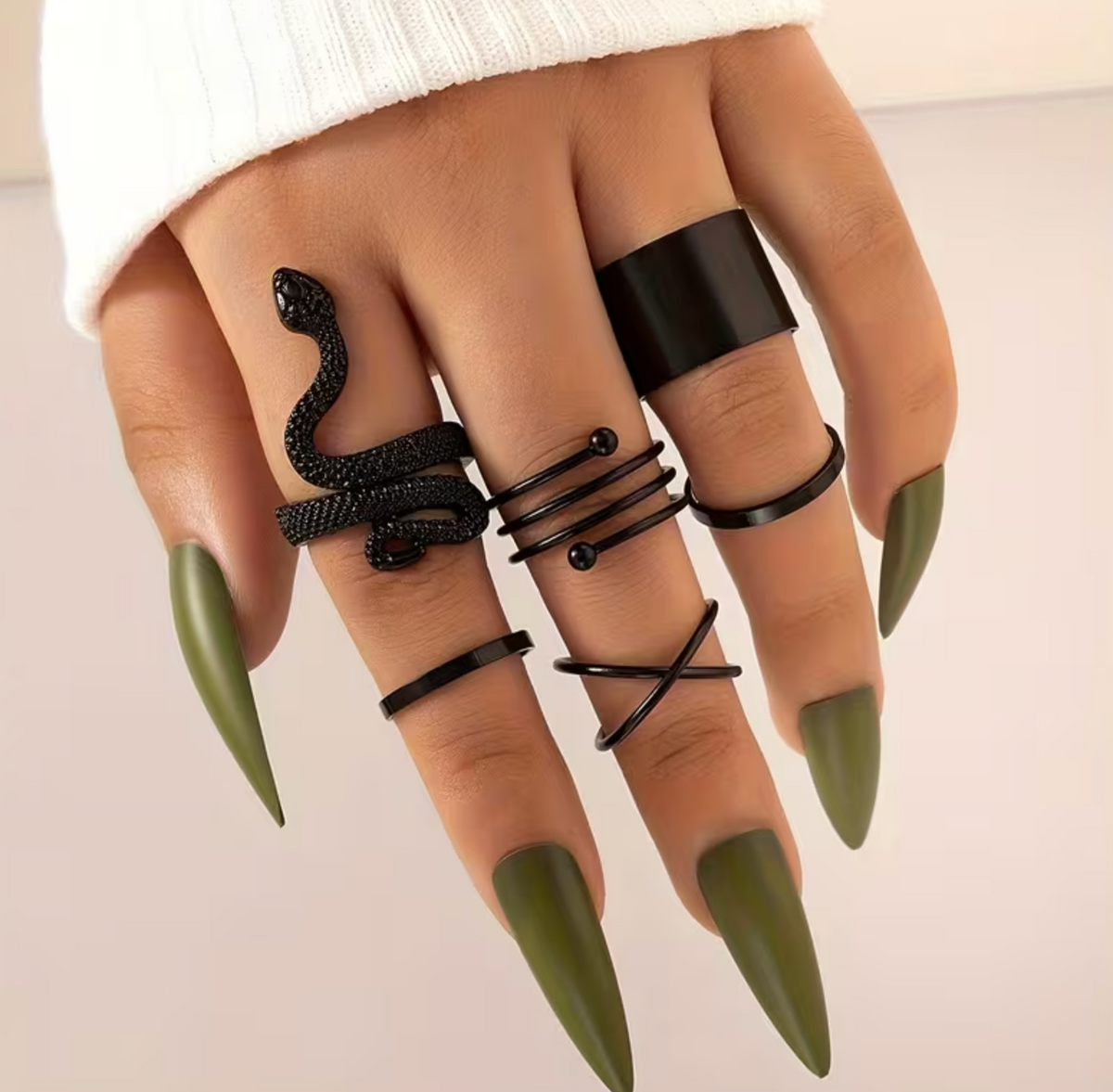 Hip Hop 6 Piece RIngs with Classic Design for Daily Wear and Events