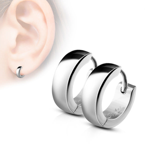 Classic Hinged Hoop Earrings Earrings 20 gauge Stainless Steel