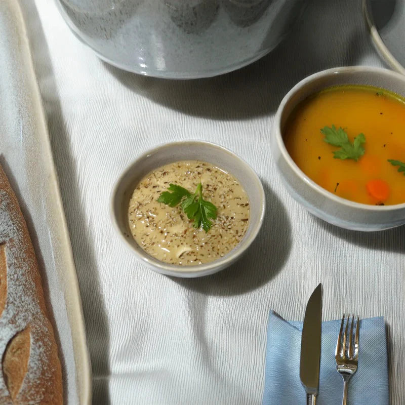 Grey Dining Set 43-Piece, Complete Tableware