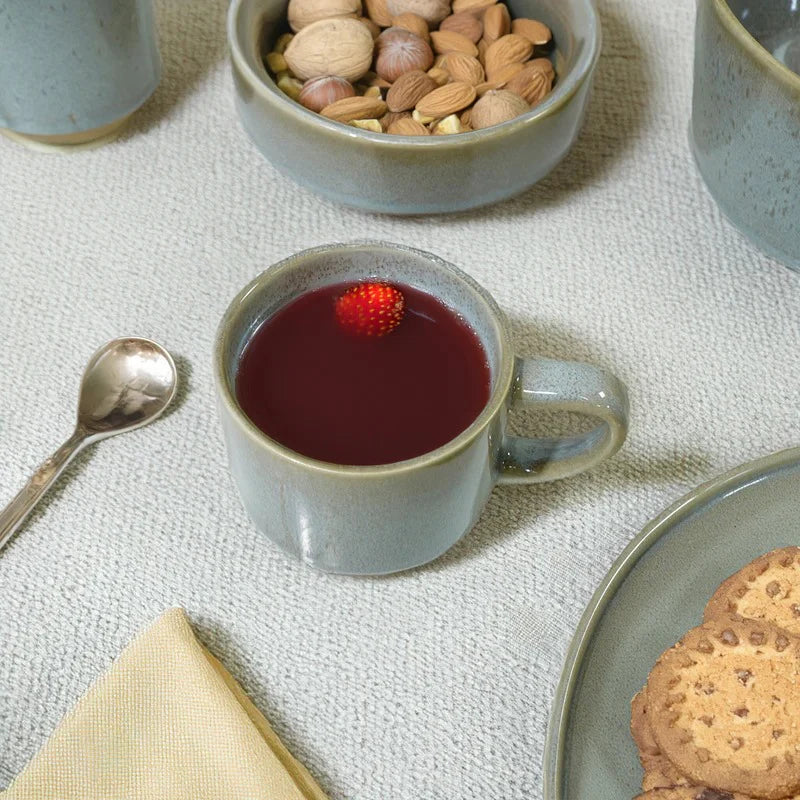 Grey Dining Set 43-Piece, Complete Tableware