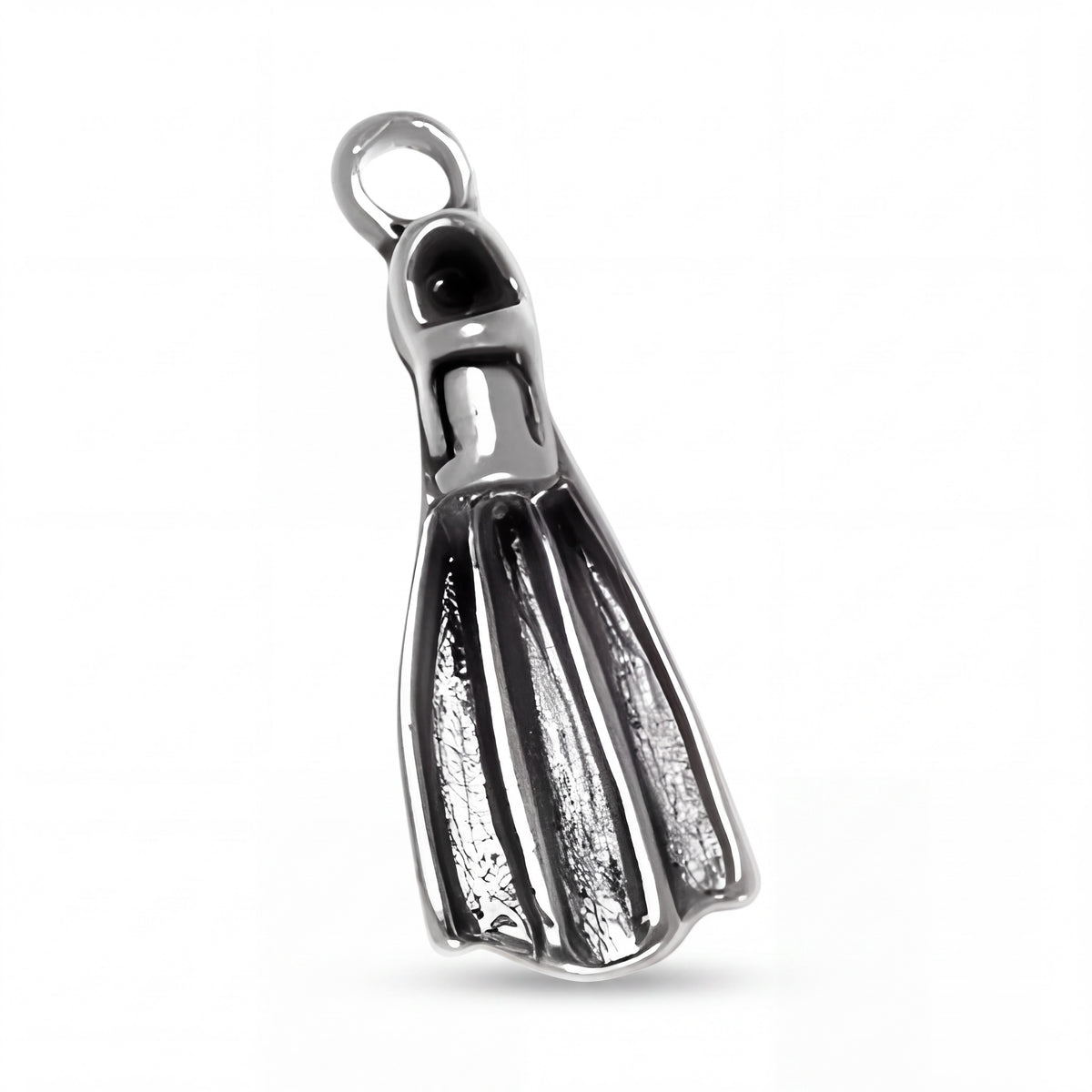 Sterling Silver Divers Fin Charm with Jump Ring for Bracelets