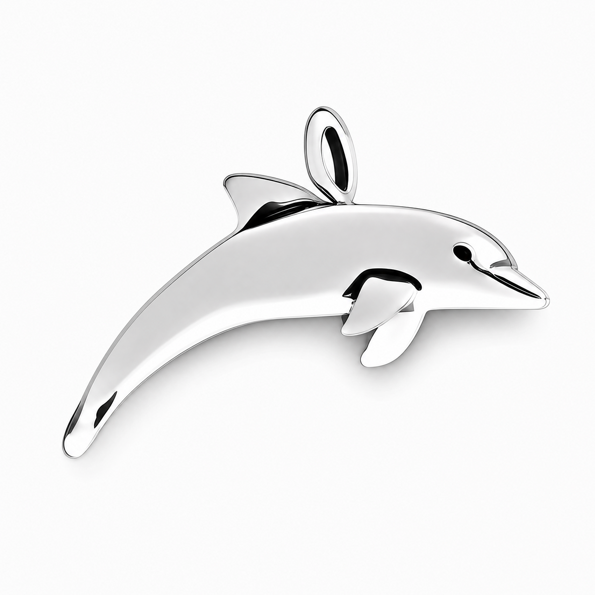 Sterling Silver Dolphin Charm with Jump Ring for Bracelets