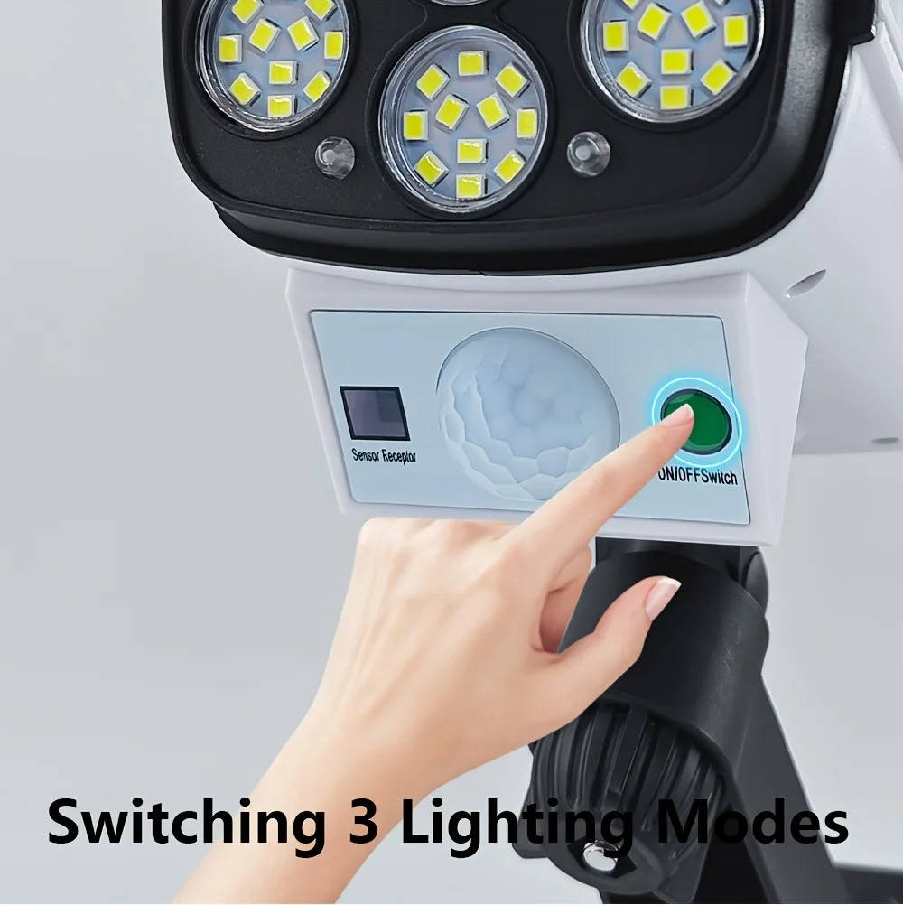 Solar Motion Sensor Floodlight with 77 LED and Wireless Remote, 2000 Lumens