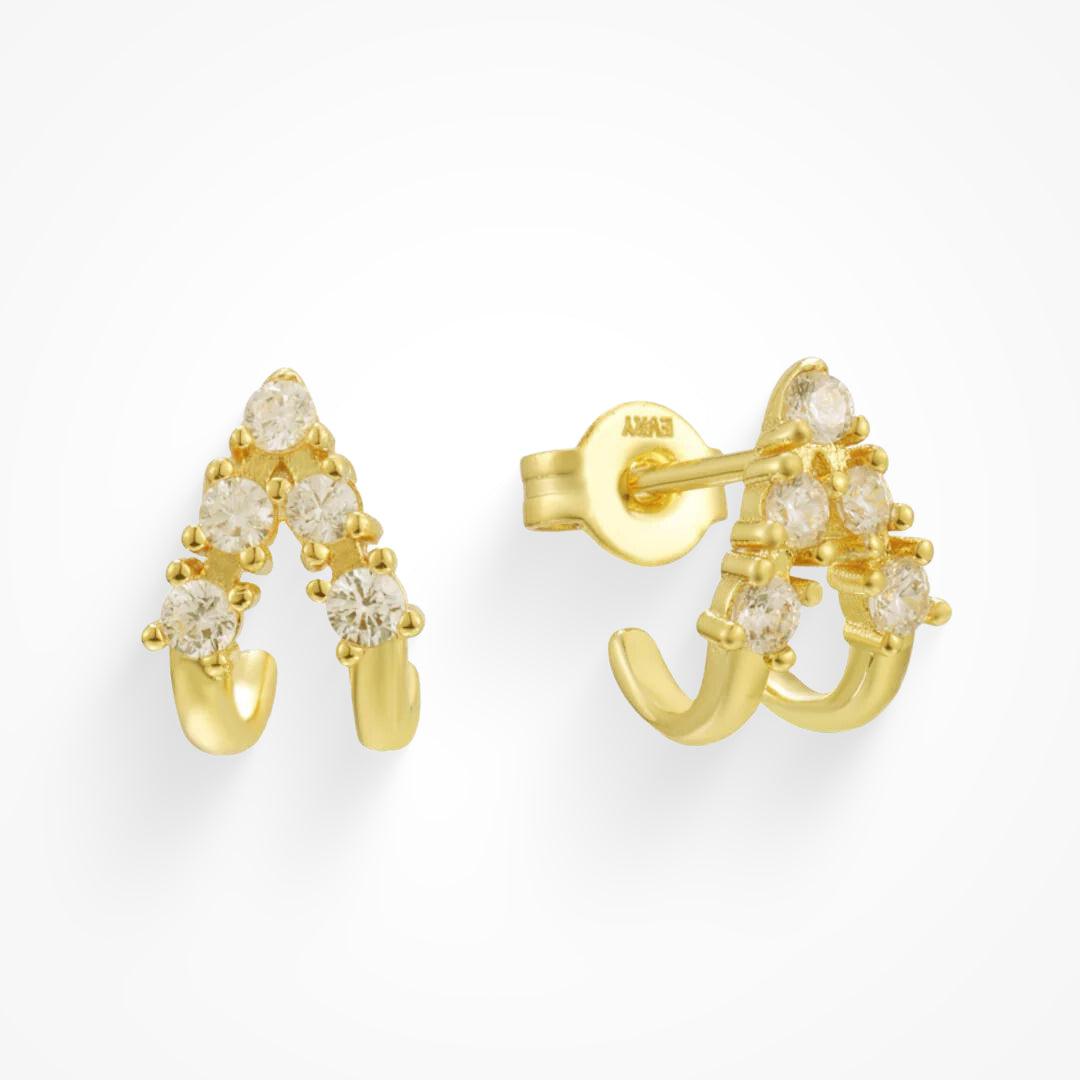 Small Circular Hoop Earrings with Secure Closure