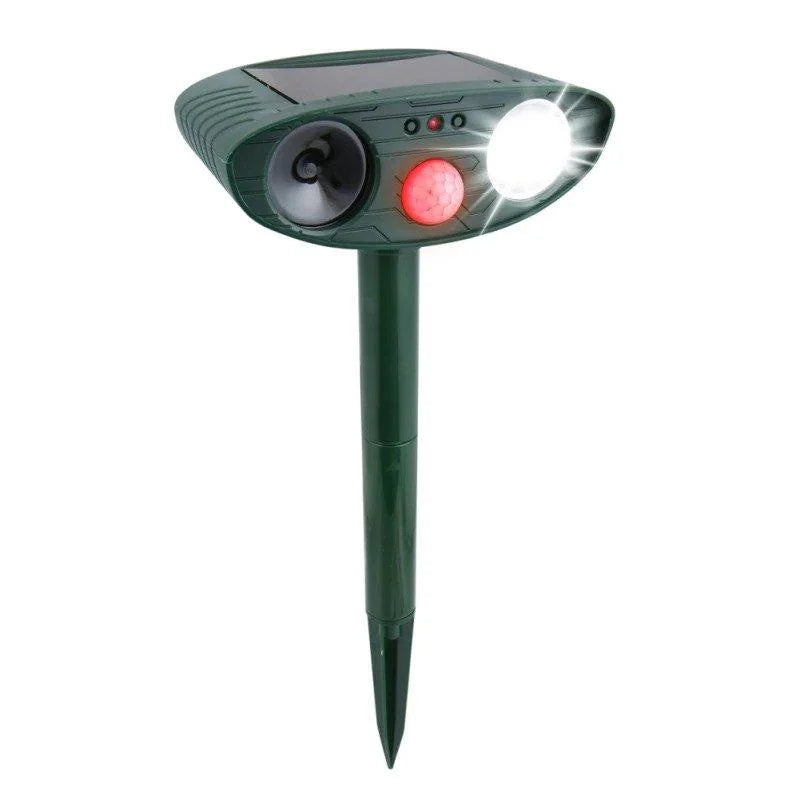 Solar Animal Repeller with Dual Ultrasonic Speakers and Motion Detection, 4-Pack