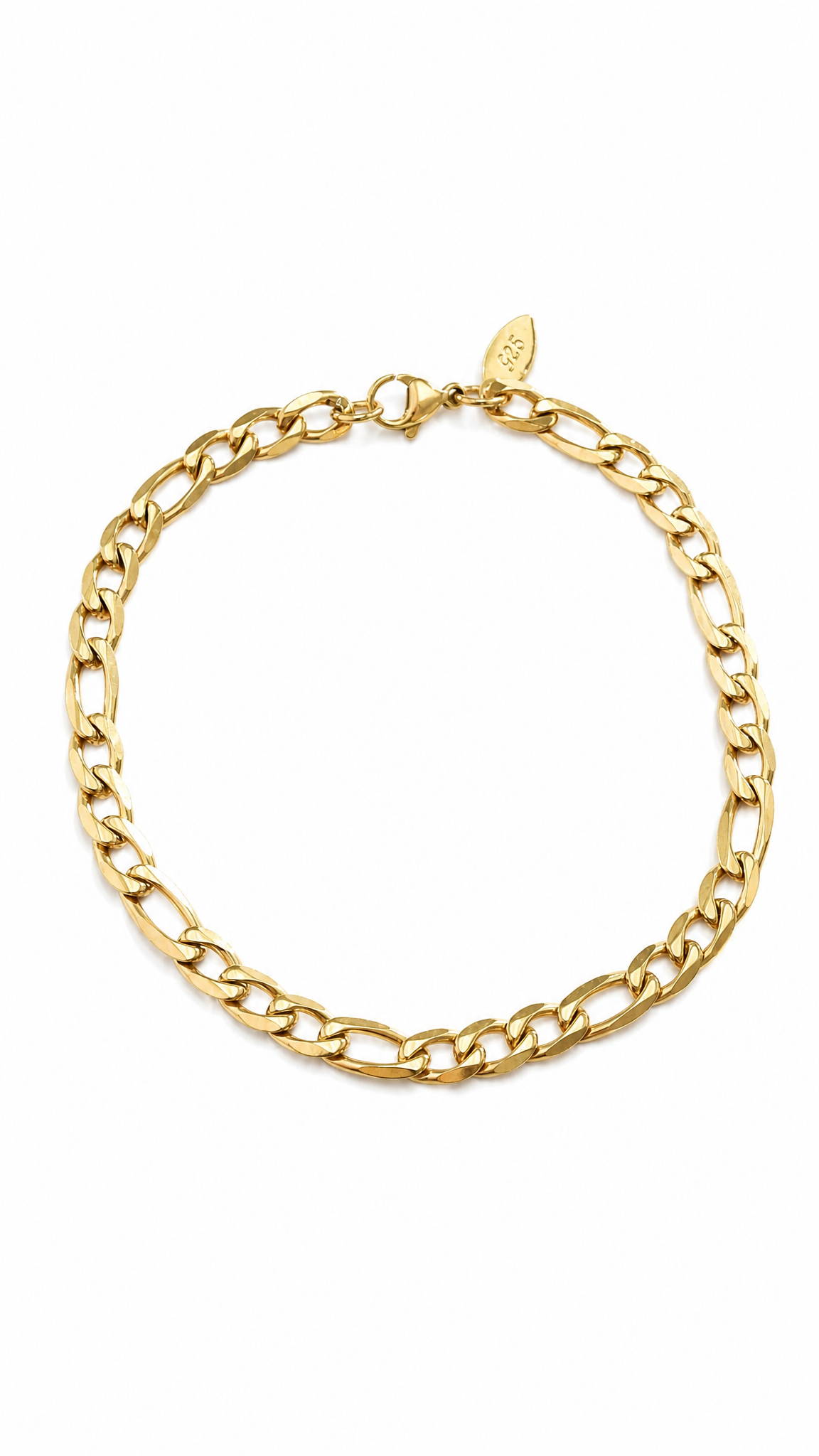 Gold Plated Stainless Steel Figaro Anklet