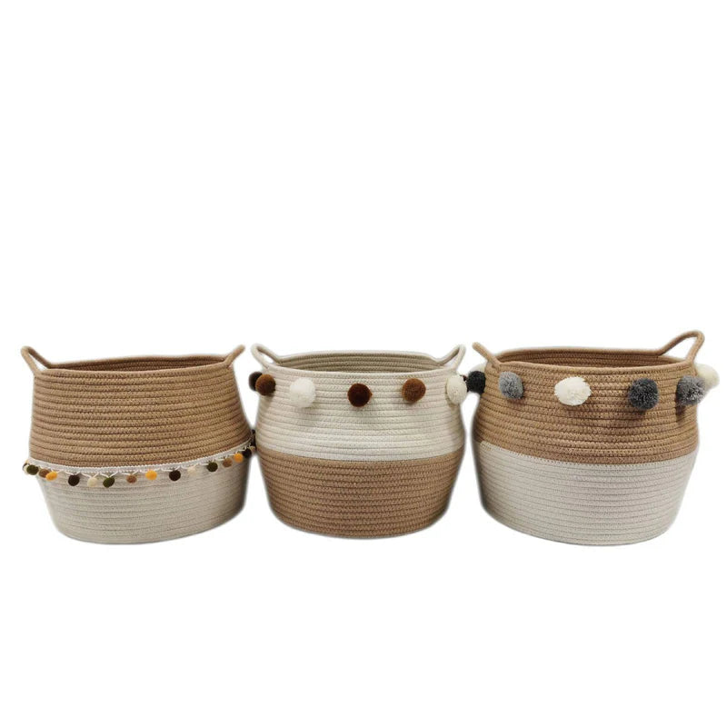 Handmade Basket 26cm Height, Bathroom Storage