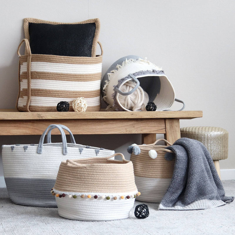 Handmade Basket 26cm Height, Bathroom Storage