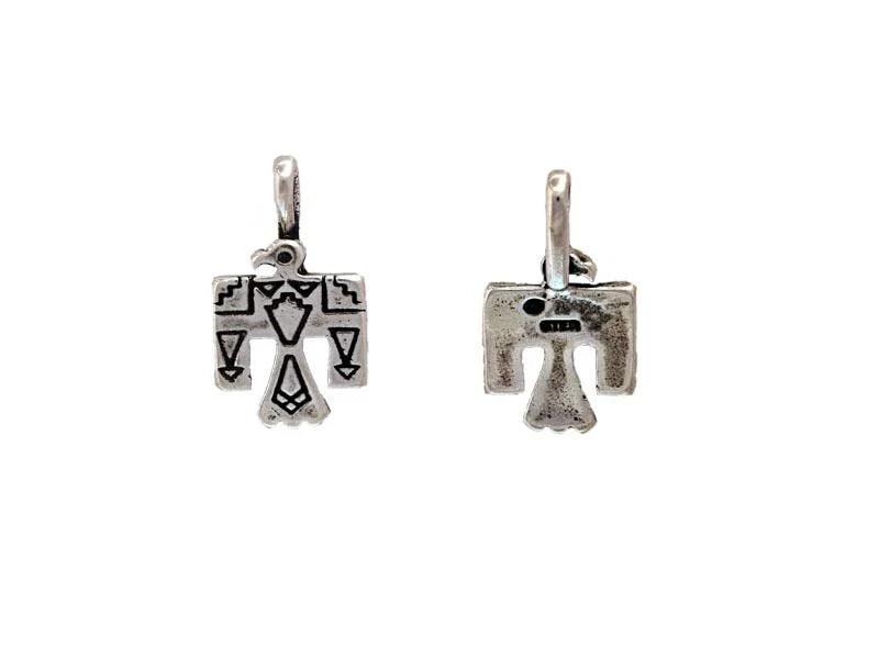 Thunderbird Pendant with Sterling Silver Design and Indigenous Symbol