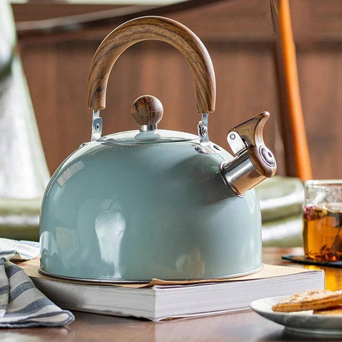 Stovetop Kettle with Automatic Whistle Alert and Insulated Handle, Multi-Cooktop Compatible
