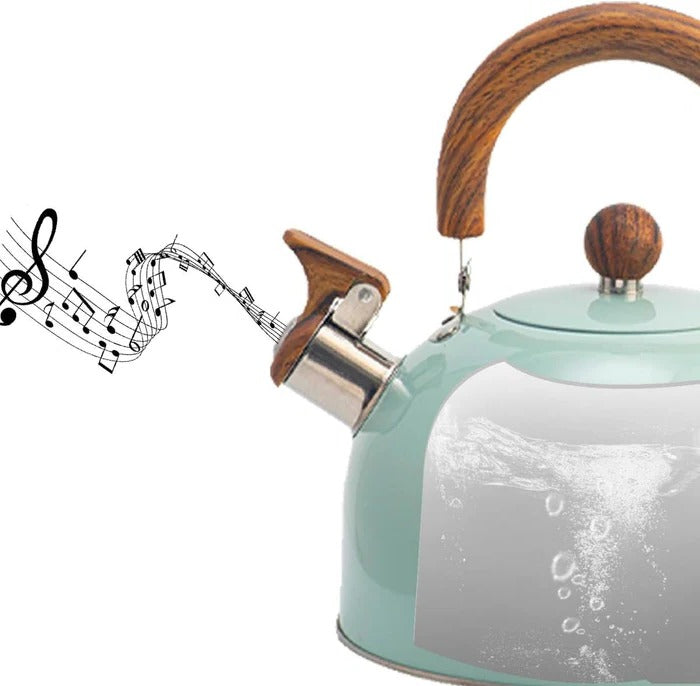 Stovetop Kettle with Automatic Whistle Alert and Insulated Handle, Multi-Cooktop Compatible