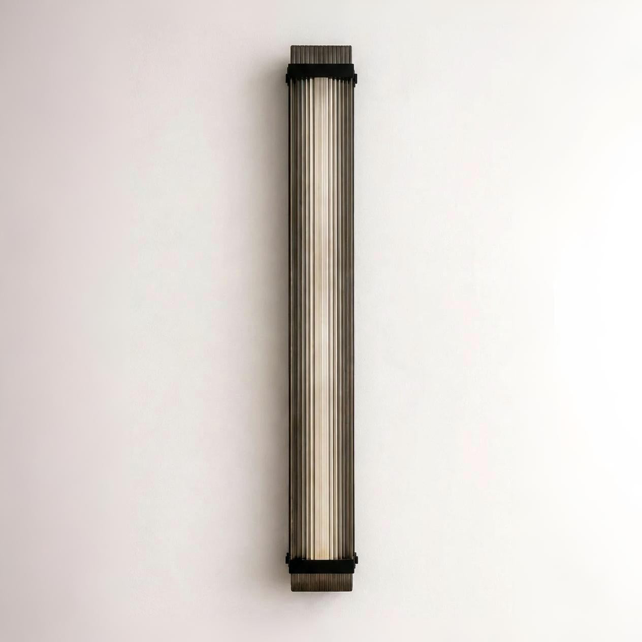 Ribbed Glass Wall Light, Soft Ambient Glow, Indoor Use