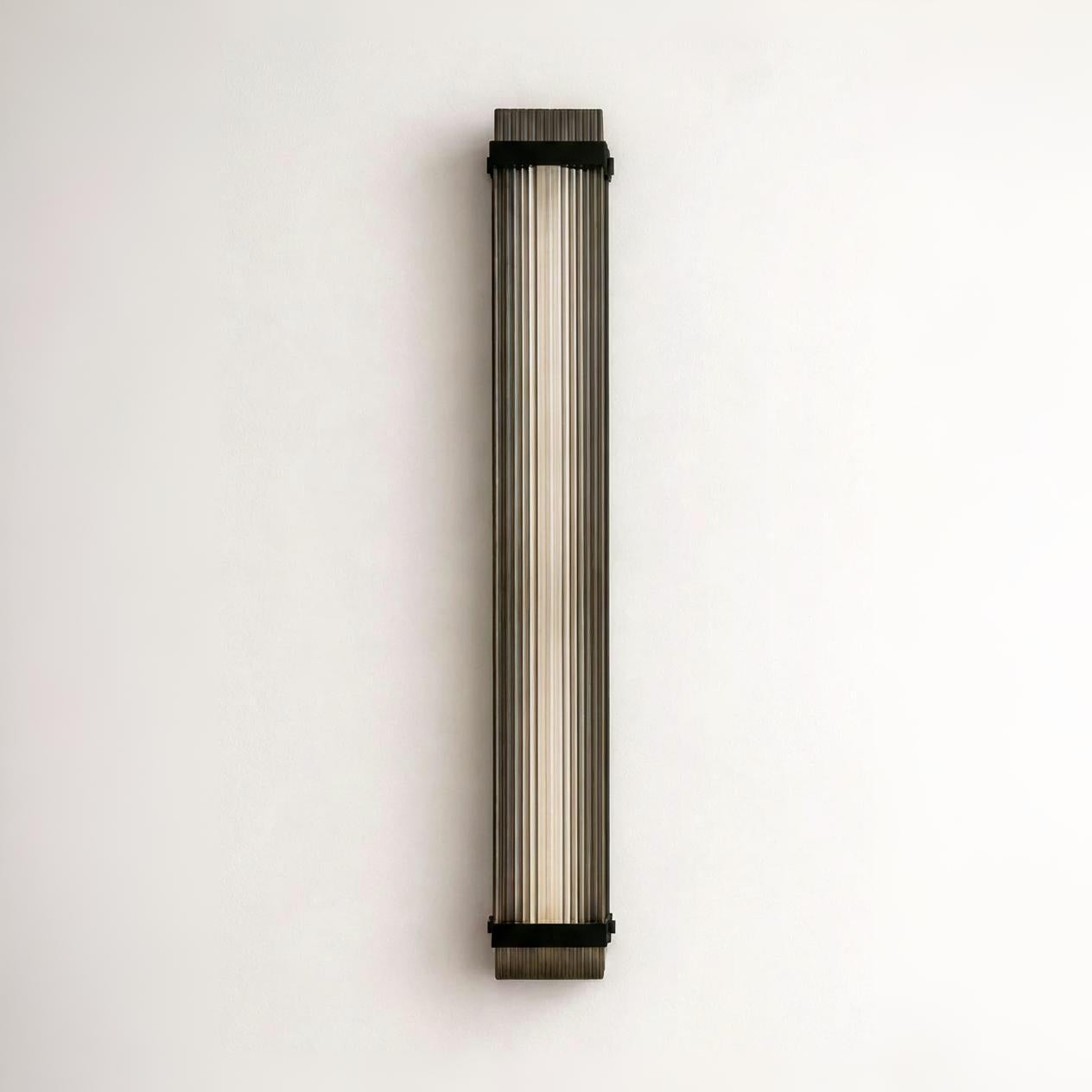 Ribbed Glass Wall Light, Soft Ambient Glow, Indoor Use