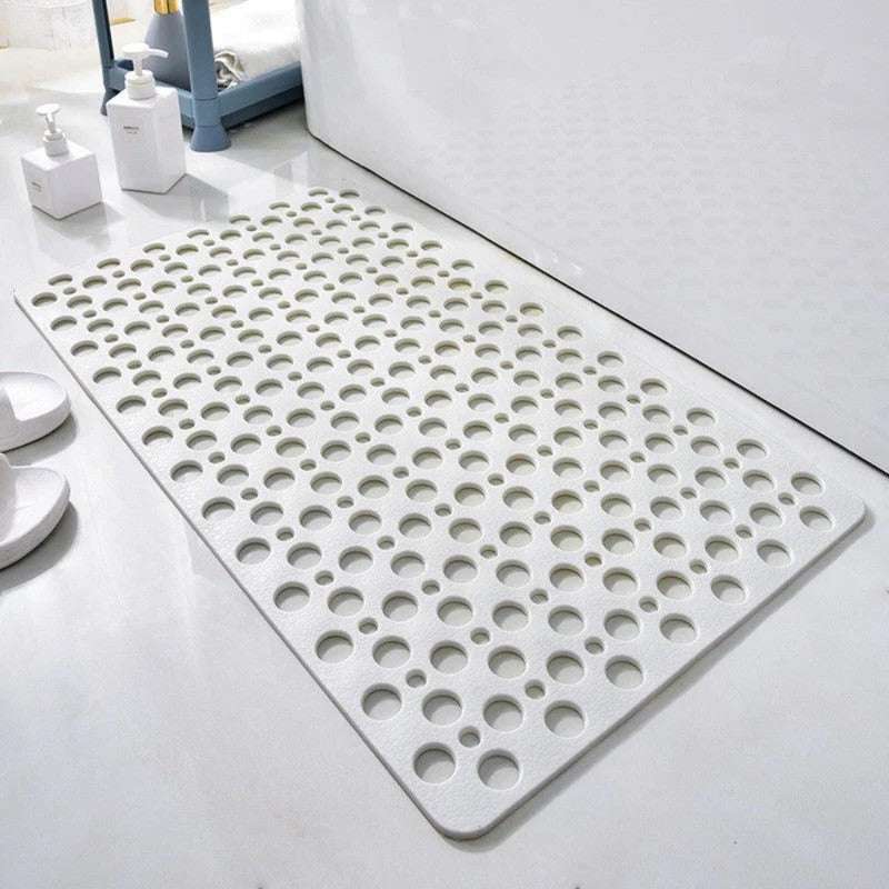 Non-Slip Shower Mat with Textured Surface and Perforated Drainage, Foldable