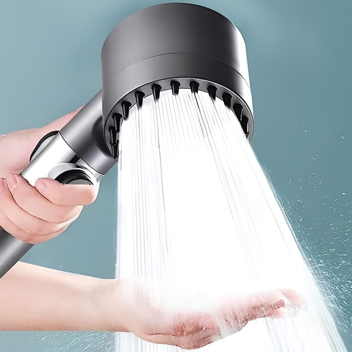 Micro-Hole Showerhead with Nine-Stage Filtration and Flow Control Button