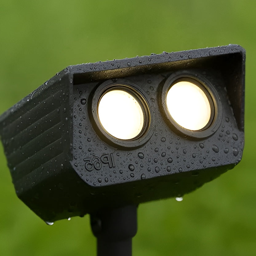 Solar Spot Light with Adjustable Zoom Lens and RGB Color Modes, IP65 Weather Sealed