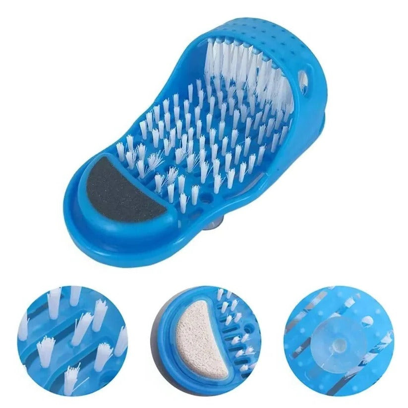 Shower Foot Scrubber with Non-Slip Base and Full-Foot Bristle Coverage