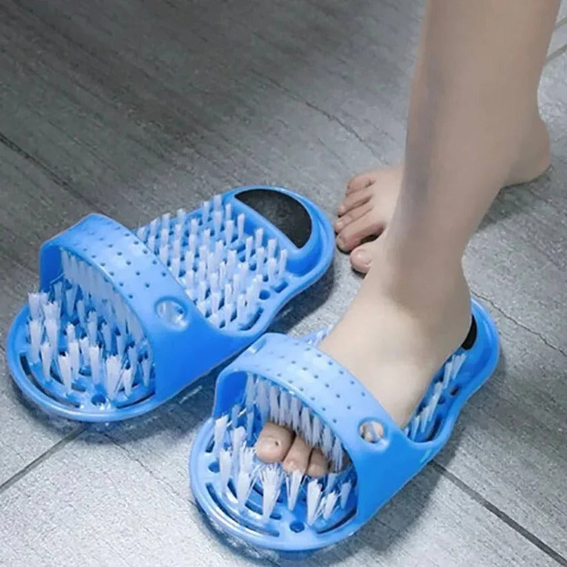 Shower Foot Scrubber with Non-Slip Base and Full-Foot Bristle Coverage