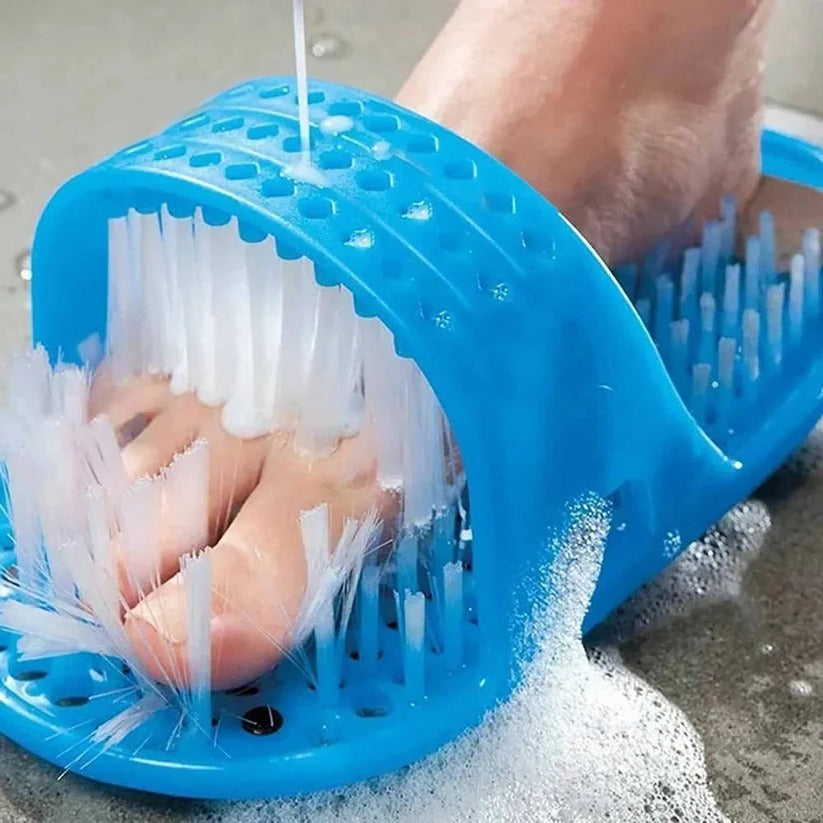 Shower Foot Scrubber with Non-Slip Base and Full-Foot Bristle Coverage
